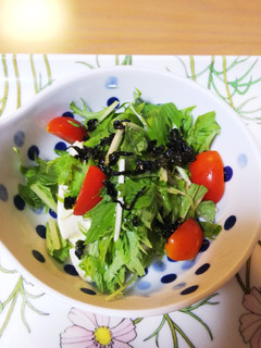 豆腐と水菜のふりかけサラダ-レシピのメイン写真