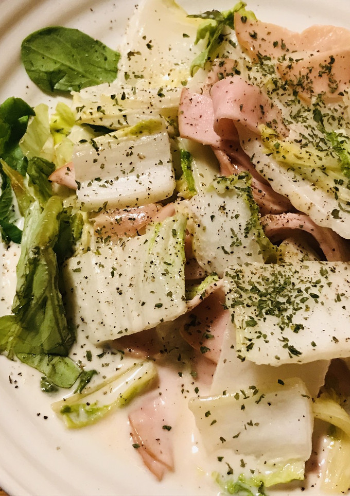 白菜とハムの生クリームソース煮-レシピのメイン写真