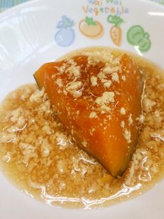 【保育園給食】かぼちゃのそぼろあん-レシピのメイン写真