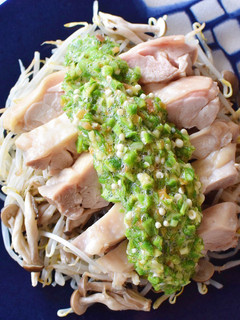 ★レンチン★鶏もも肉のオクラソースがけ-レシピのメイン写真