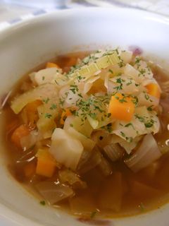 ケチャップで簡単!ミネストローネ風スープ-レシピのメイン写真