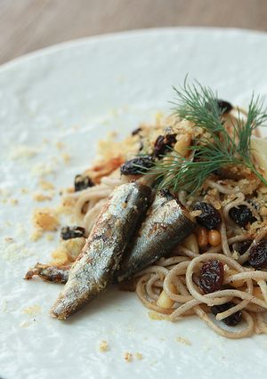 お魚とハーブパン粉の 「オイルパスタ」-レシピのメイン写真