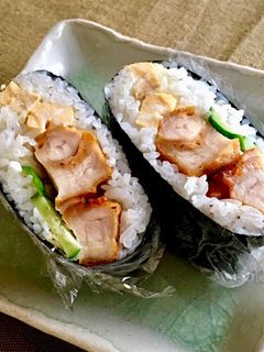 唐揚げ おにぎらず-レシピのメイン写真