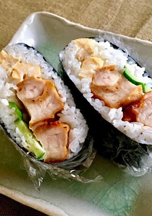 唐揚げ おにぎらず-レシピのメイン写真