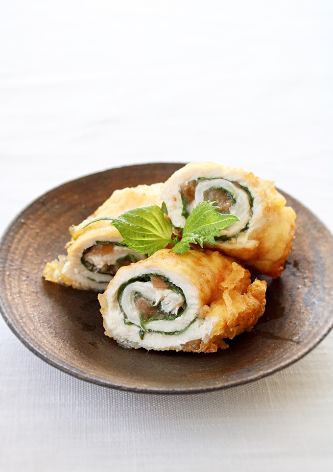 定番【ササミの梅大葉巻き揚げ】ささみ天-レシピのメイン写真