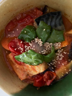 塩鯖と夏野菜フレッシュトマトレンジ煮-レシピのメイン写真