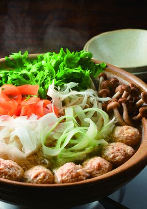 鶏団子とピーラー野菜のしゃぶ鍋♪-レシピのメイン写真