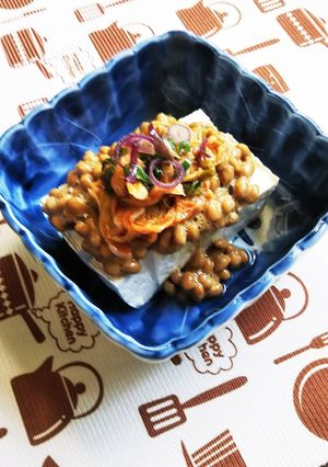 冷奴に納豆キムチ♪-レシピのメイン写真