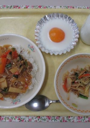 簡単給食　ヘルシーカレー丼-レシピのメイン写真