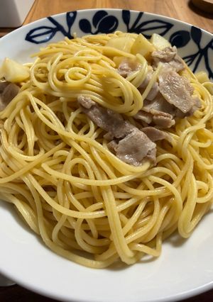 豚バラとジャガイモの和風パスタ-レシピのメイン写真