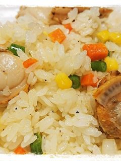 ベビーホタテ入りピラフ風ご飯-レシピのメイン写真