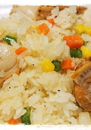 ベビーホタテ入りピラフ風ご飯-レシピのメイン写真