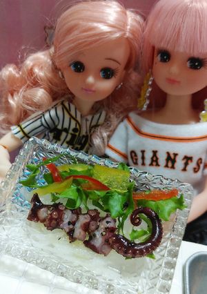 リカちゃん♡野球シリ♡タコのカルパッチョ-レシピのメイン写真