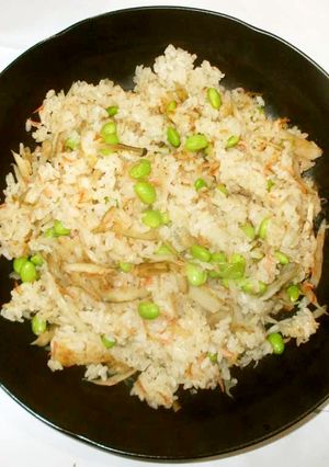 牛蒡枝豆炊き込みご飯♪簡単炊飯器で-レシピのメイン写真