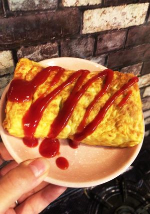 余り物活用！餃子のタネでチーズ卵焼き☆-レシピのメイン写真