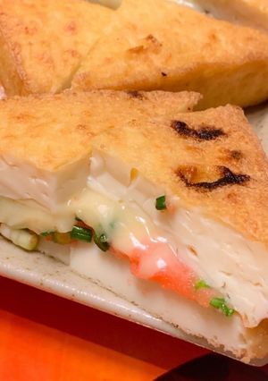 厚揚げのたらこチーズ挟み焼き-レシピのメイン写真