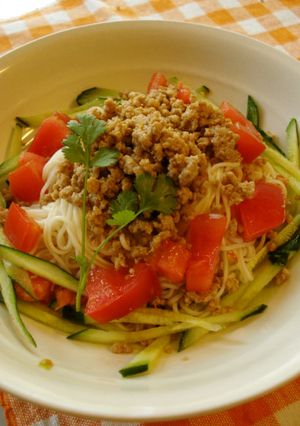 ジャージャー風☆もりもり☆素麺-レシピのメイン写真