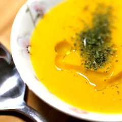รูปของ 畑で収穫 ミニカボチャのスープ
