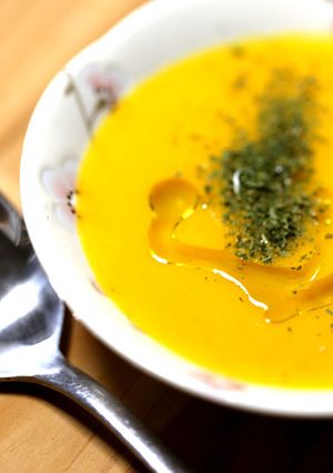 畑で収穫 ミニカボチャのスープ-レシピのメイン写真
