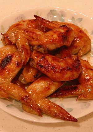 グリルで、甘辛ダレが旨い、手羽先の焼き鳥-レシピのメイン写真