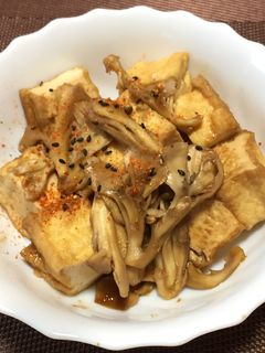 厚揚げと舞茸の醤油煮!(^^)!-レシピのメイン写真
