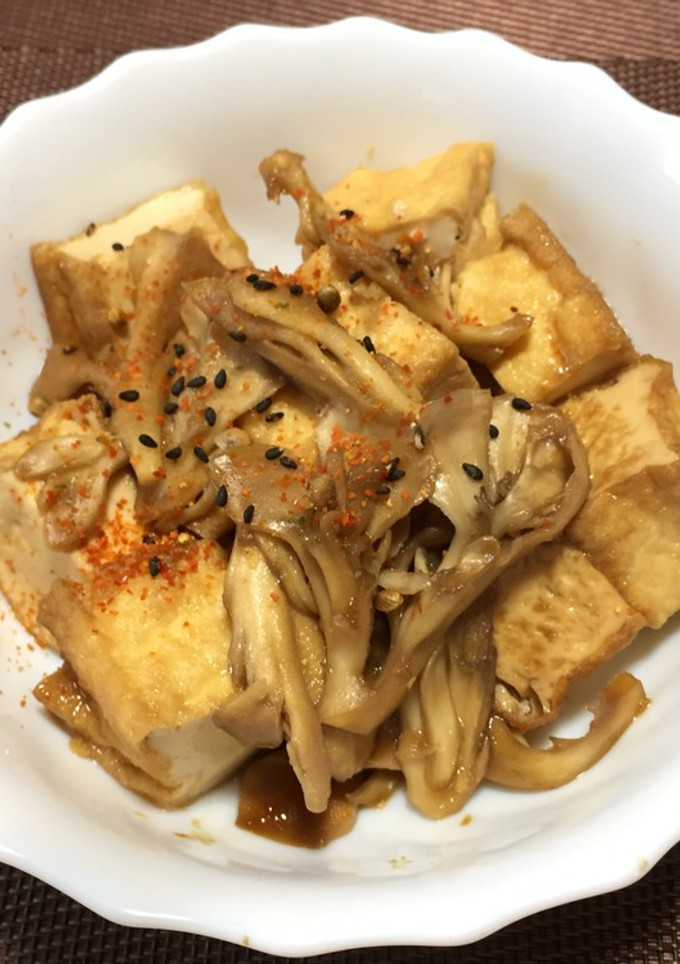厚揚げと舞茸の醤油煮!(^^)!-レシピのメイン写真