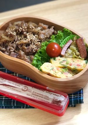 毎日お弁当♪牛丼弁当-レシピのメイン写真