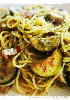 なすとベーコンのジェノベーゼパスタ-レシピのメイン写真