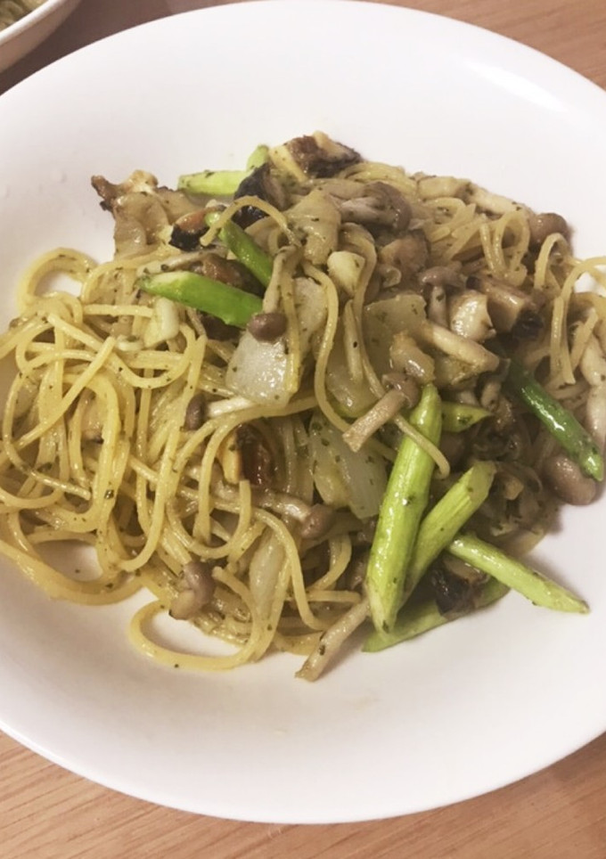 サザエとしめじのジェノベーゼパスタ-レシピのメイン写真