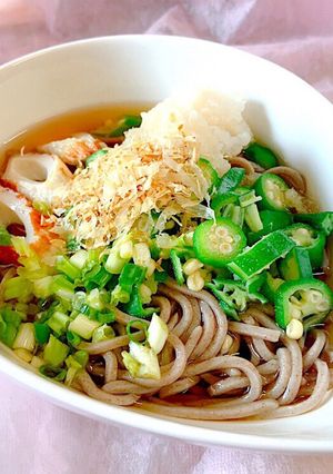 オクラと大根下ろしで！あっさり冷し蕎麦-レシピのメイン写真
