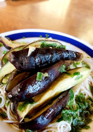 夏にピッタリピリ辛ナスそうめん-レシピのメイン写真