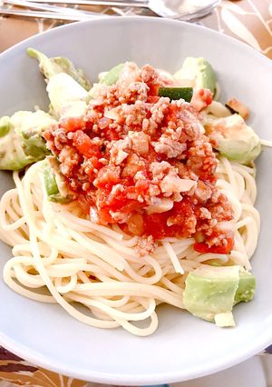 アボガドたっぷりフレッシュトマトパスタ-レシピのメイン写真