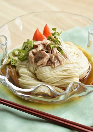 ツナのっけ素麺-レシピのメイン写真