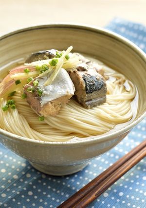 サバ水煮のっけ素麺-レシピのメイン写真