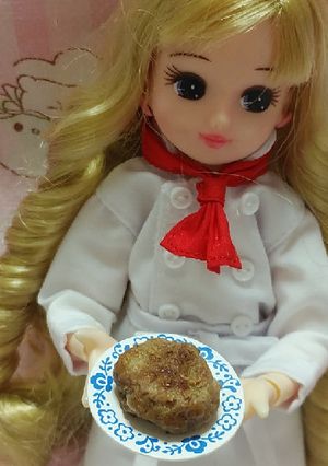 リカちゃんサイズ♡ハンバーグ(カレー味)-レシピのメイン写真
