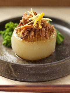 まぐろ醤油煮大根ステーキ-レシピのメイン写真