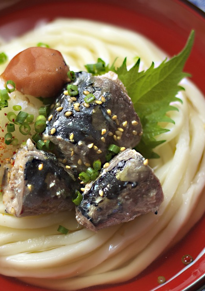 サバ水煮缶の梅おろしうどん-レシピのメイン写真