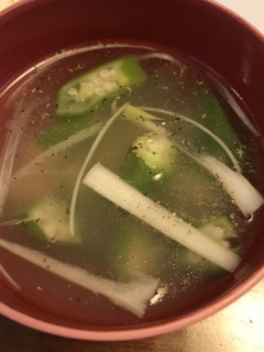 オクラとハムのスープ-レシピのメイン写真
