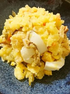 余った切干し大根の煮物でポテトサラダ-レシピのメイン写真