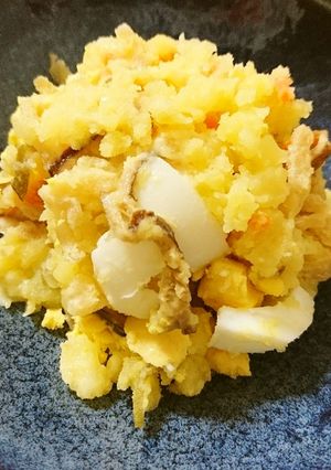 余った切干し大根の煮物でポテトサラダ-レシピのメイン写真
