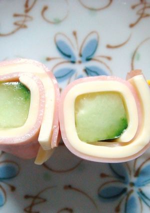 ✣お弁当に♪ハムチーのきゅうり巻き～✣-レシピのメイン写真