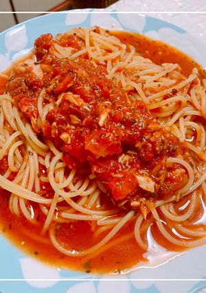 一瞬で出来るツナのトマトバジルパスタ-レシピのメイン写真