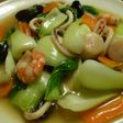 シーフードミックスと青梗菜で八宝菜風