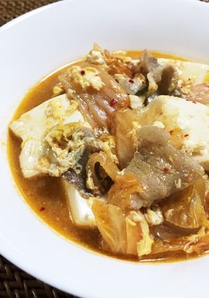 キムチと豆腐のスープ-レシピのメイン写真