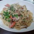 しめじとウインナーのしょうゆパスタ
