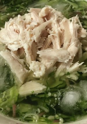 香味野菜とサラダチキンの簡単冷や汁-レシピのメイン写真
