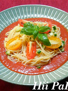 冷製パスタ ガスパチョ風ソース-レシピのメイン写真