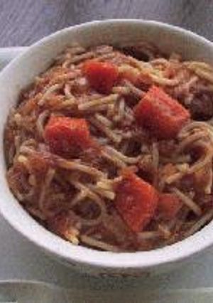 ツナのトマトソースパスタ　forちびっこ-レシピのメイン写真