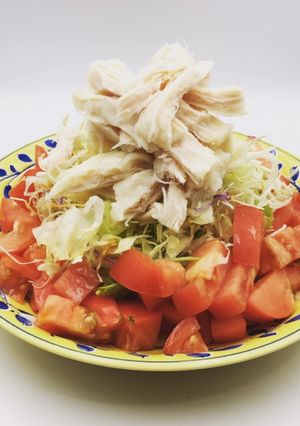 サラダチキンのてんこ盛りサラダ-レシピのメイン写真