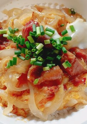 時短料理　焼き鳥缶で親子丼-レシピのメイン写真